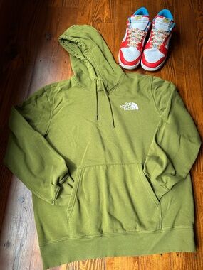 The North Face Men's Olive Green Crewneck Hoodie